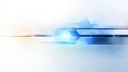 Poster - Abstract digital design featuring light trails and geometric shapes.