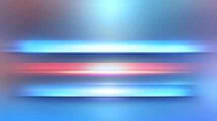 Poster - Abstract design featuring blurred lines in blue and red hues for a modern aesthetic.