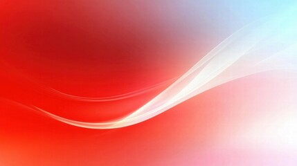 Poster - Abstract smooth waves in red and blue tones create a calming visual effect.