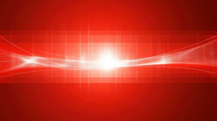 Poster - Abstract red light wave with glowing effects and smooth gradients.