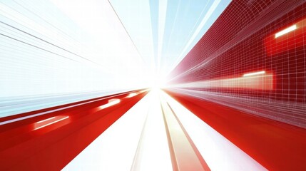 Aufkleber - A dynamic abstract representation of speed and motion with bright light and geometric patterns.
