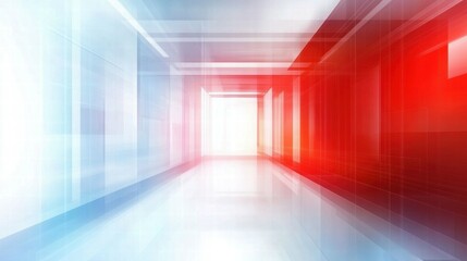Poster - Abstract corridor with vibrant colors suggesting depth and movement.
