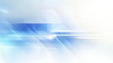 Aufkleber - Abstract blue and white graphic design with geometric shapes and light effects.