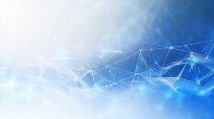 Leinwandbilder - Abstract blue background with interconnected lines and light effects for digital design.