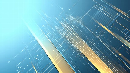 Aufkleber - Abstract digital background with lines and light effects.