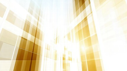 Poster - Abstract geometric pattern with light and golden hues creating a modern, vibrant atmosphere.