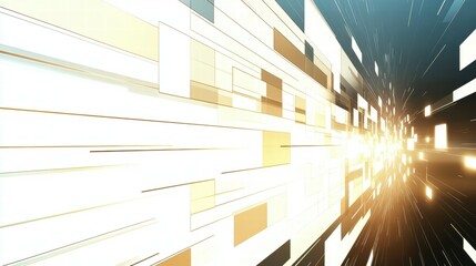 Poster - Abstract digital design depicting dynamic movement and light.