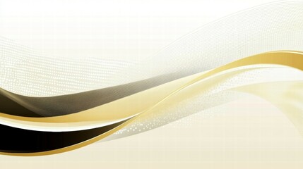 Aufkleber - Abstract design featuring flowing lines in gold and black, ideal for backgrounds or presentations.