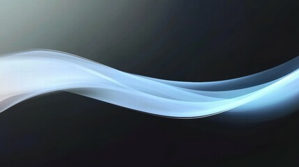 Aufkleber - A smooth, flowing wave of light against a dark background, evoking calmness and movement.