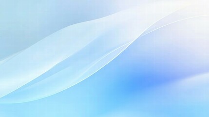 Poster - Abstract light blue and white wave pattern creating a serene and modern background.