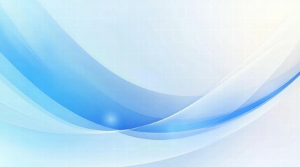 Poster - Abstract blue wave design with a soft gradient, suitable for backgrounds or presentations.