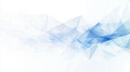 Aufkleber - Abstract blue geometric shapes on a light background, conveying a modern and clean aesthetic.