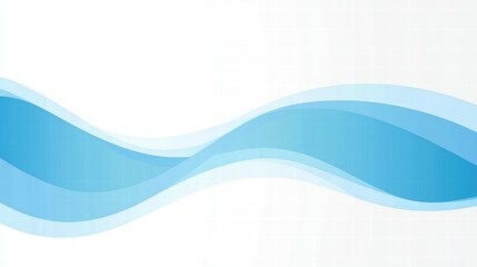 Poster - Abstract blue wave design on a light background, suitable for backgrounds or presentations.