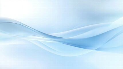 Poster - Soft blue waves create a serene and calming abstract background.