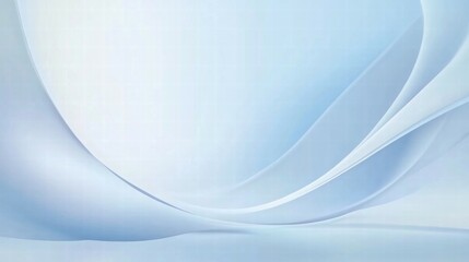 Poster - A soft, abstract background with flowing curves in light blue tones, ideal for presentations.