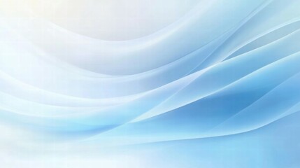 Poster - A soft, flowing abstract design in shades of blue and white, evoking calmness and serenity.