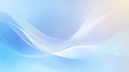 Poster - Soft, flowing abstract design in blue and white hues, ideal for backgrounds or digital art.