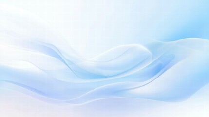 Poster - Soft, flowing blue and white abstract background with gentle waves.