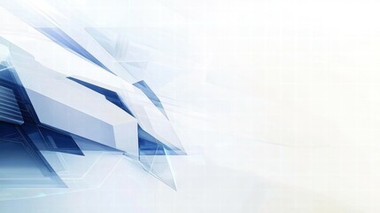 Poster - Abstract graphic design featuring geometric shapes and a light color palette.