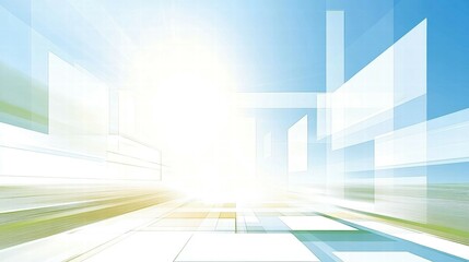 Poster - Abstract representation of light and space, suggesting innovation and modernity.