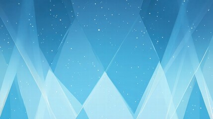 Poster - A serene blue geometric background with light effects and subtle star-like elements.