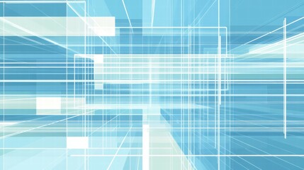 Poster - Abstract digital design with blue tones and intersecting lines, suggesting technology and connectivity.