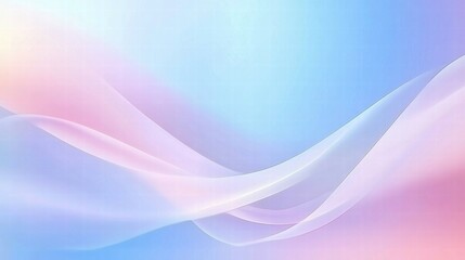 Poster - Soft pastel waves create a calming gradient background for design or artistic use.