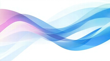 Aufkleber - Abstract waves in pink and blue tones create a fluid, modern design.
