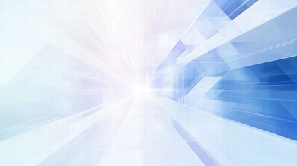 Aufkleber - Abstract blue and white background with a sense of depth and light.