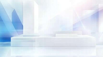 Poster - Abstract digital background with soft gradients and geometric shapes for modern presentations.