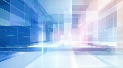 Aufkleber - Abstract digital background with geometric shapes in blue and pink hues.