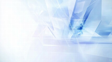 Poster - Abstract digital background with light blue tones and geometric shapes.