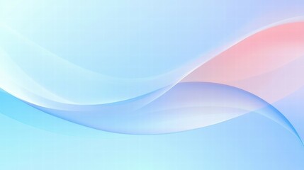 Poster - Soft, abstract waves in blue and pink tones create a calming background.