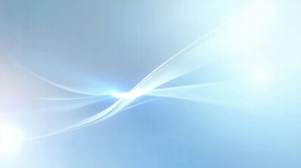 Poster - Soft blue abstract background with flowing lines, ideal for digital design or presentations.