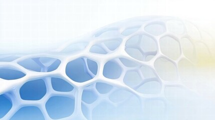Aufkleber - Abstract design featuring a network of interconnected shapes in soft colors.