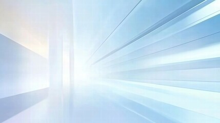 Poster - Abstract light background with lines creating a sense of depth and motion.