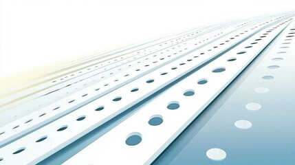 Poster - Abstract design featuring lines and holes in a gradient pattern.