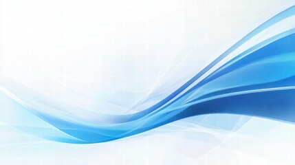 Poster - Abstract blue wave design on a light background, suitable for presentations or digital media.