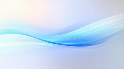 Poster - Soft blue abstract wave design on a light background, ideal for backgrounds or digital art.