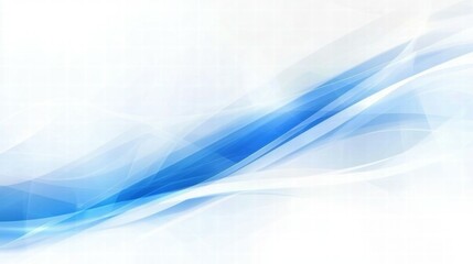 Aufkleber - Abstract blue waves on a light background, conveying fluidity and modern design.