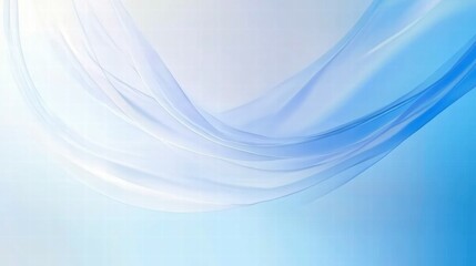 Poster - A soft, flowing abstract design in blue tones, ideal for backgrounds or digital projects.