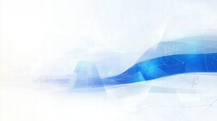 Aufkleber - Abstract blue wave design with a light background, suitable for technology or business themes.