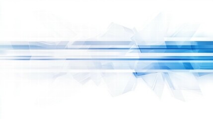 Poster - Abstract blue and white background with smooth lines and geometric shapes for digital design.