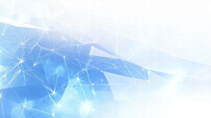 Fototapete - Abstract blue background with interconnected lines and dots, representing technology and networking.