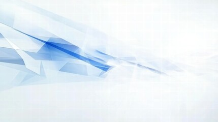 Poster - Abstract blue and white geometric background with a modern design aesthetic.