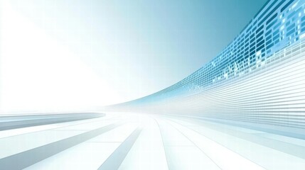 Poster - Abstract digital background with smooth curves and light gradients.