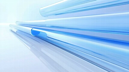 Aufkleber - Abstract depiction of transparent tubes arranged in a dynamic, flowing manner.