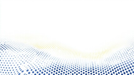 Poster - Abstract blue and yellow dotted pattern fading into white, creating a modern design effect.
