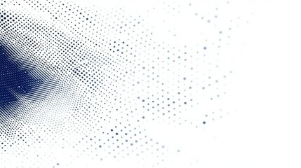 Poster - Abstract graphic featuring a gradient of blue dots on a white background.
