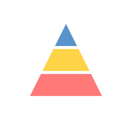 Wall Mural - levels of triangular pyramid. triangle pyramid chart. maslow layer diagram. development level infogr